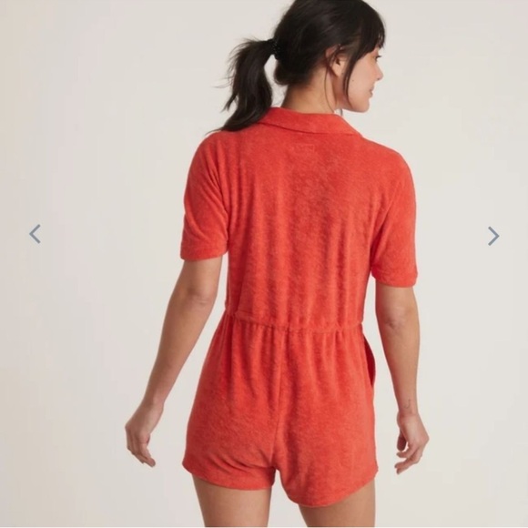 NWOT Marine Layer Terry Out Romper In Red Size: XL - Picture 4 of 7